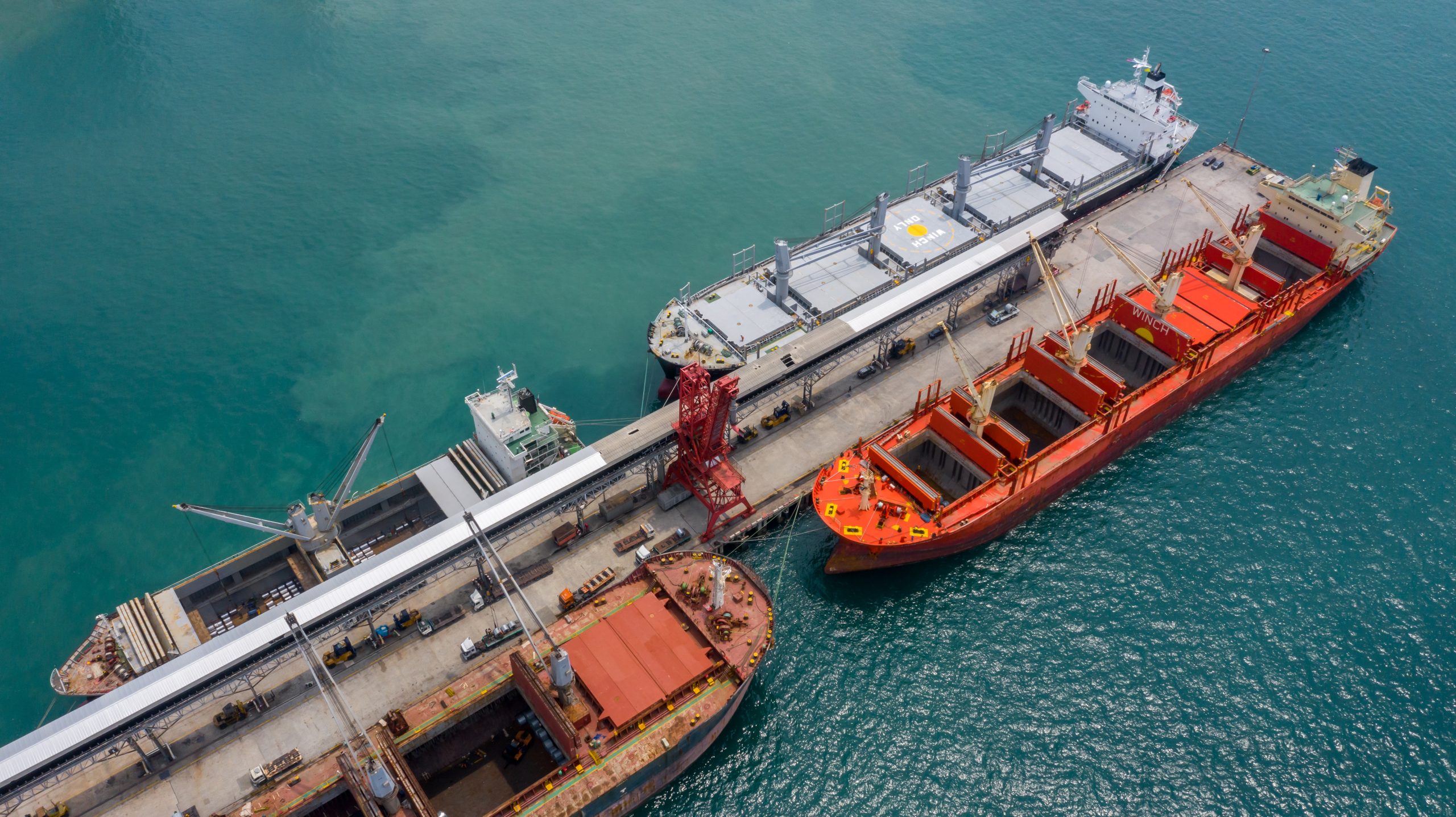 aerial top view large general cargo ship bulk carrier 1 scaled